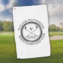 Nome e data do clube de golfe personalizado