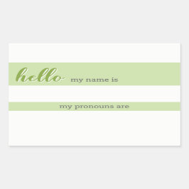 Nome e etiqueta do Pronoun - Verde