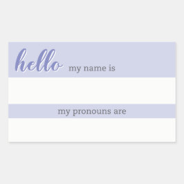 Nome e etiqueta Pronoun - Lilac