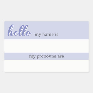 Nome e etiqueta Pronoun - Lilac