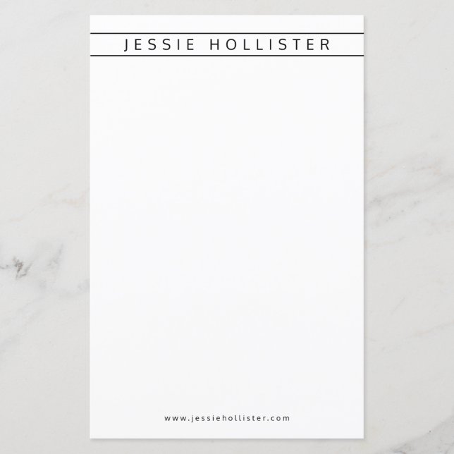 Nome e informações profissionais (Frente)