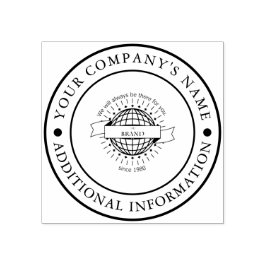 Nome e logotipo Carimbo de borracha personalizado