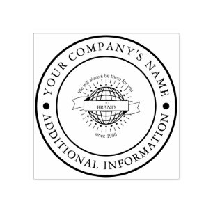 Nome e logotipo Carimbo de borracha personalizado