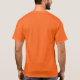 Nome e logotipo da empresa na camisa laranja (Verso)