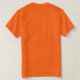 Nome e logotipo da empresa na camisa laranja (Verso do Design)