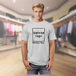 Nome e logotipo da empresa na camiseta da Cinza<br><div class="desc">t-shirt de cinza que pode personalizar digitando o nome da sua empresa e fazendo o upload do logótipo da sua empresa. Você pode incluí-lo em seus produtos de promocional, oferecer itens ou presentes aos seus clientes ou clientes, uma estratégia de marketing para anunciar sua empresa ou promover sua marca. Camiseta...</div>