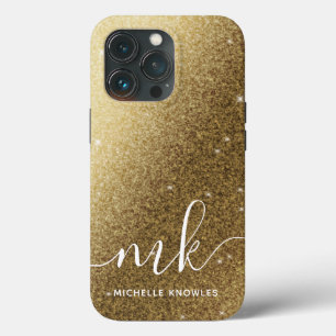 Nome e Monograma do Faux Dourado Glitters