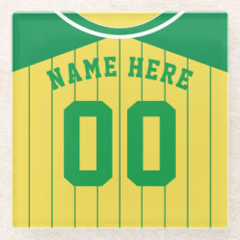 Nome e Número Porta copos Verde Pinstripe Baseball