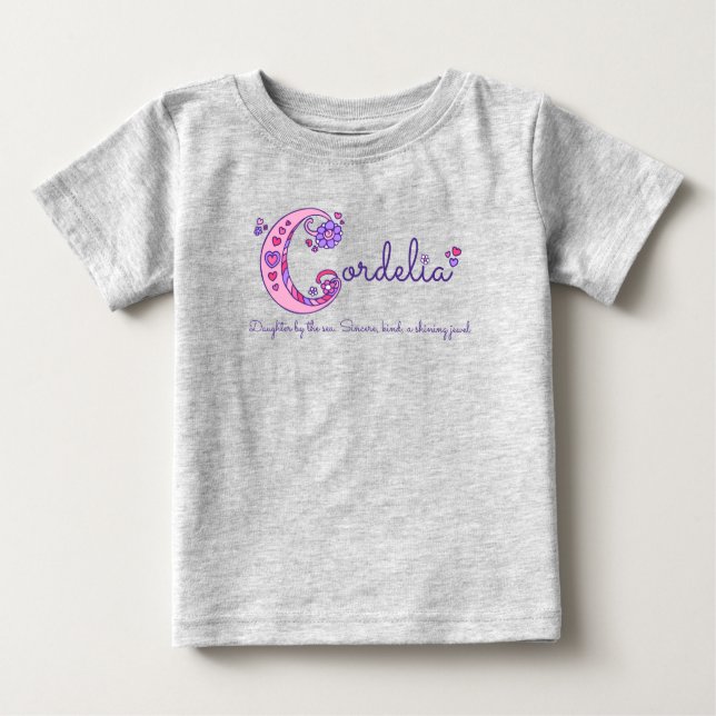 Nome e significado das raparigas Cordelia Camisa C (Frente)