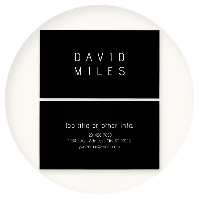 Nome editável minimalista moderno | Preto & Branco (Criador carregado)