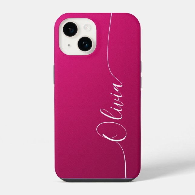 Nome em Script de Caligrafia Elegante Branco com B (Verso)