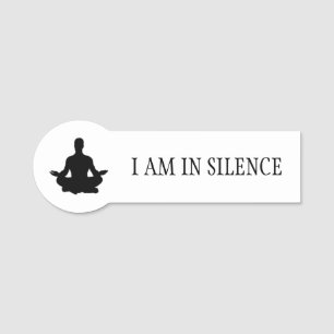 Nome Etiqueta de Meditação de Silêncio