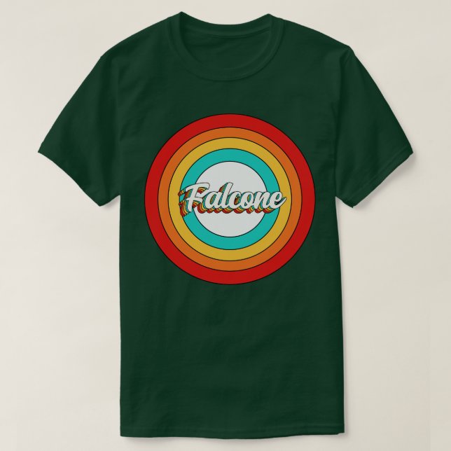 Nome Falcone Camisa Vintage Círculo Falcone (Frente do Design)