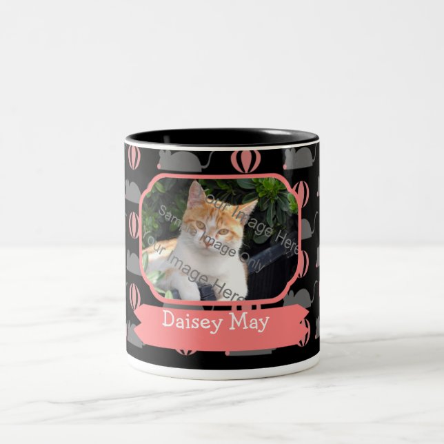 Nome fêmea do gato do rato e canecas de café da (Centro)