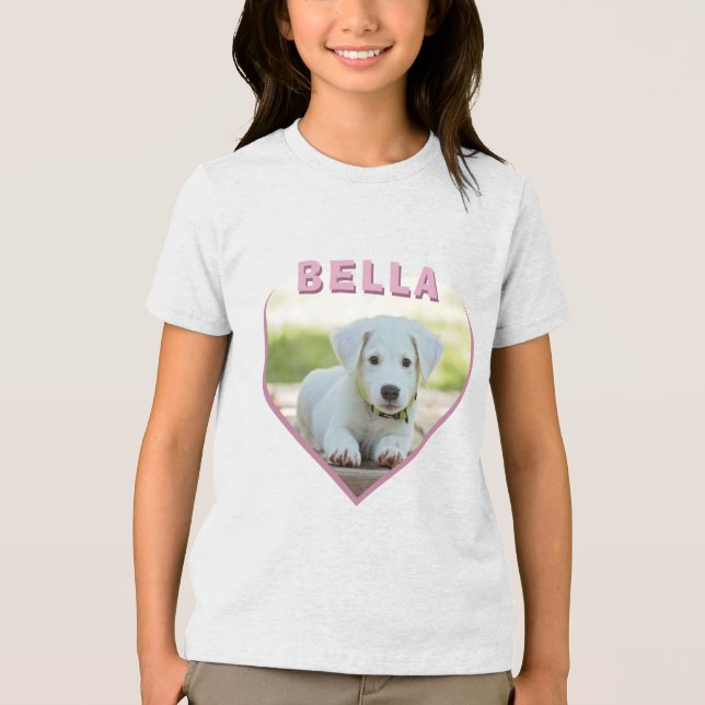 Nome Fotográfico do Cão Coração Rosa (Frente)