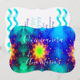 Nome Galáxia Sunburst Supernova Tie-dye Convite