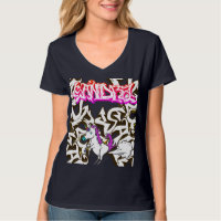 Nome Graffiti Sandra & Camiseta Unicórnio Fartando