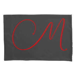 Nome inicial do monograma da caligrafia vermelha d