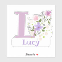 Nome Lucy com a Letra L Adesivo Recortado