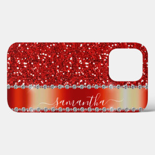 Nome manuscrito Red Diamond Glitter