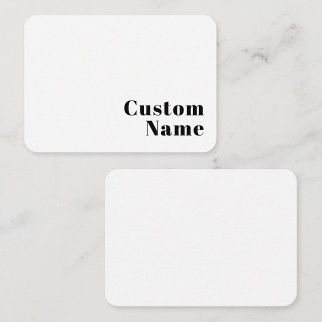 Nome mínimo retroativo ou Modelo de negócios (Frente/Verso)