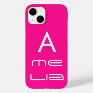 Nome Moderno do Monograma Personalizado Rosa Quent