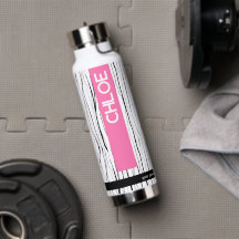 Nome Moderno Rosa e Preto Personalizado