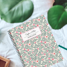 Nome Monograma em Letra de Floral Vintage