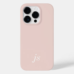 Nome Monograma Moderno Rosa Bege Branco Champagne