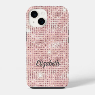 Nome Monograma Rosa Brilho Glam Moderno