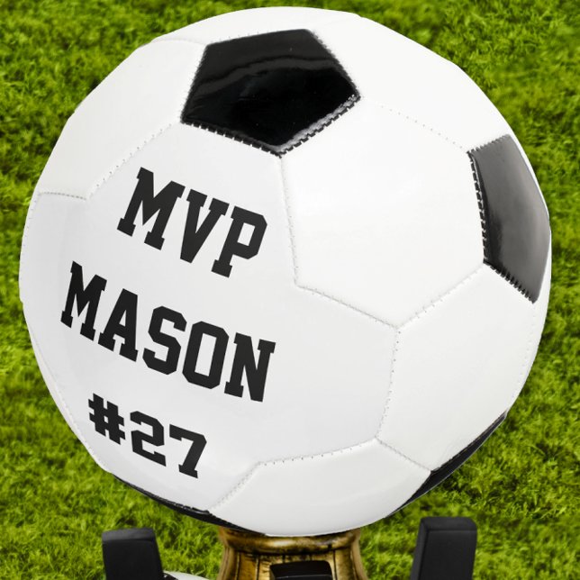Nome MVP do Número do Jogador de Bola de Futebol E (Does not come with stand.  Stand is for display only.)