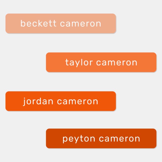 Nome no adesivo laranja (Grupo)