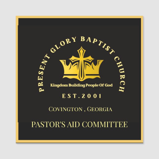 Nome Nomes de etiqueta de Glória Apresente (Frente)