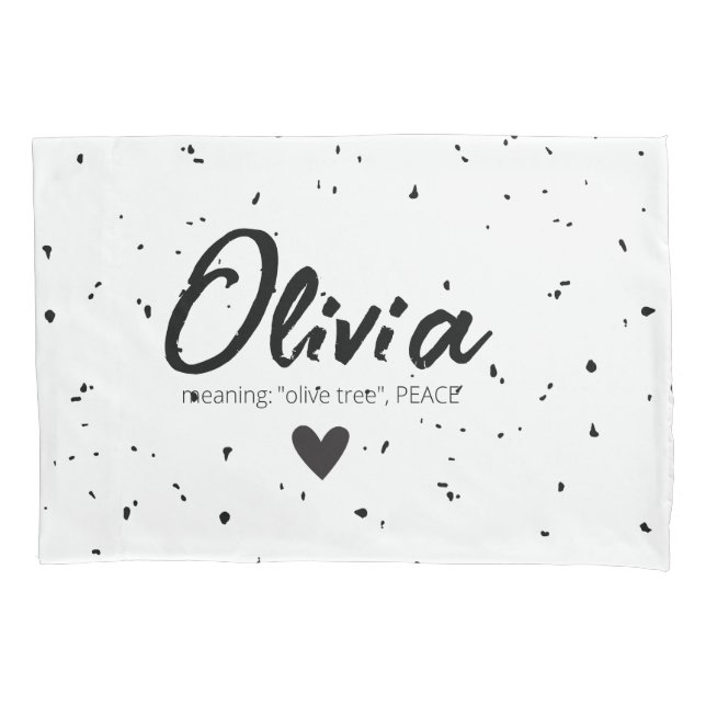 Nome OLIVIA Significa Meninas Crianças Pretas Míni (Frente)