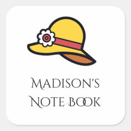 Nome personalizado adesivo de modelo de chapéu ama