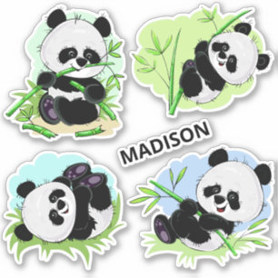 Nome personalizado: adesivos do 'Panda'