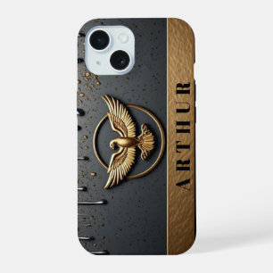 💎 Nome Personalizado Águia Dourada Fluxo Metal Lí