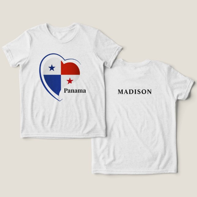 Nome Personalizado Amor Panamá (Design Frente e Verso)