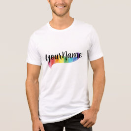 Nome Personalizado Aquarela Arco-íris Mês do Orgul