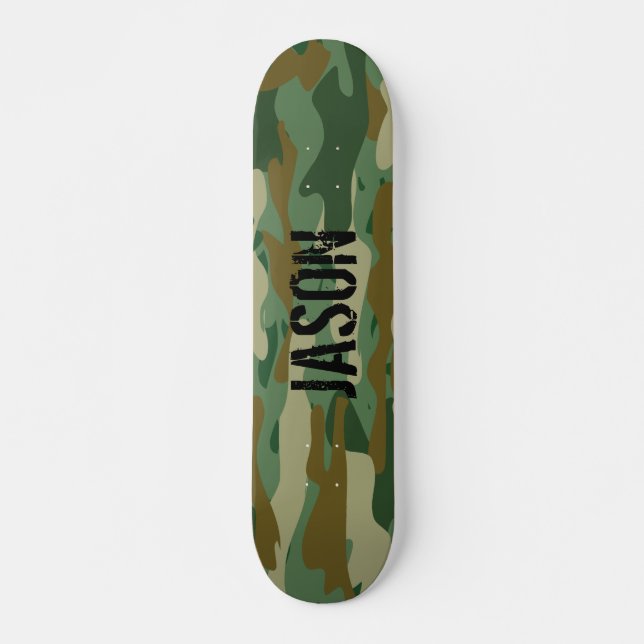 Nome personalizado armo camo camuflagem skate deck (Frente)