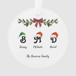 Nome Personalizado Árvore de Natal Ornamento acríl