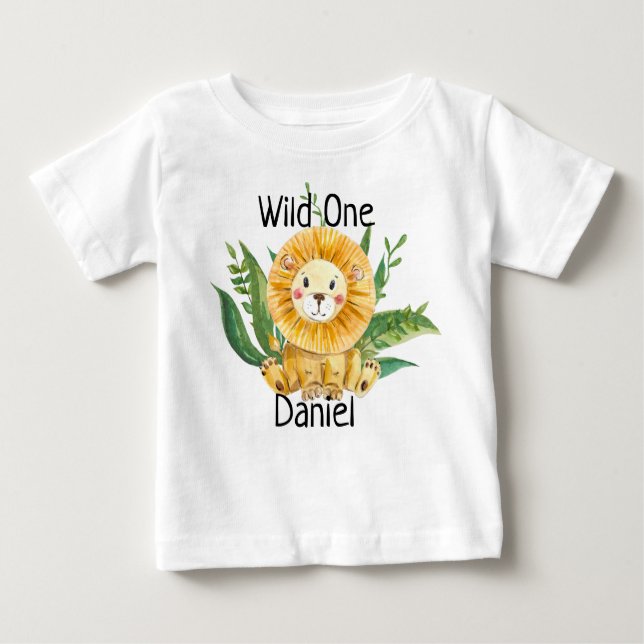 Nome Personalizado Baby Toddler T Shirt Top Wild O (Frente)