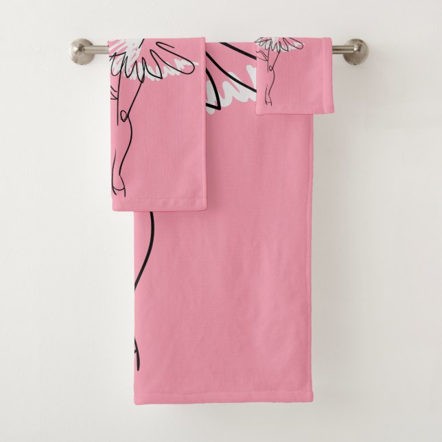 Nome personalizado Ballerina e conjunto de toalhas (Insitu)