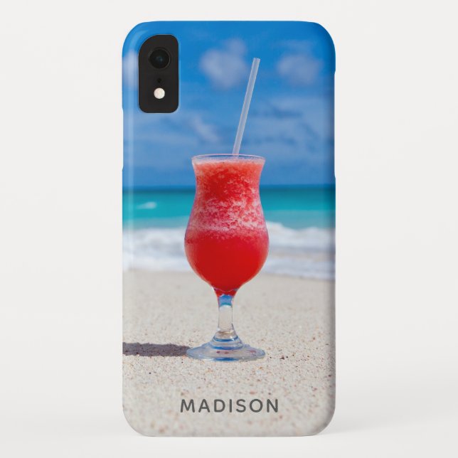Nome personalizado Beach Coctail capas de telefone (Verso)