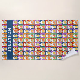 Nome personalizado BEER Pop Art toalha de praia