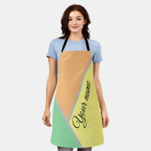 Nome Personalizado Bloco de Cor Rosa Pastel Verde-