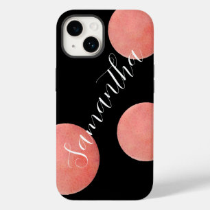 Nome Personalizado Bolinhas Grandes Pretas