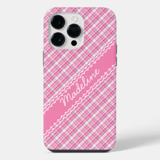 Nome Personalizado Bonito no Padrão de Tartan de X