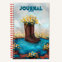 Nome Personalizado Boot Floral com Pássaro Humming