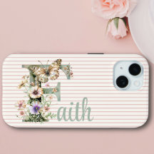 Nome personalizado | Borboleta Floral Verde Sage I